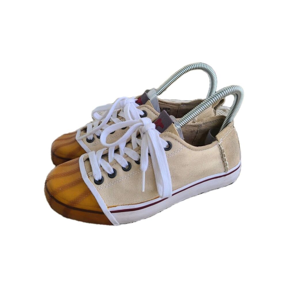 Sorel Sentry Lace Sneaker Low Natural Canvas Duck Toe Sz 6.5 NL1671-106 Gorpcore